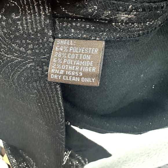 J. McLaughlin Sheath Dress Women 8 Black Jacquard Metallic Sleeveless Glam Event - Picture 4 of 8